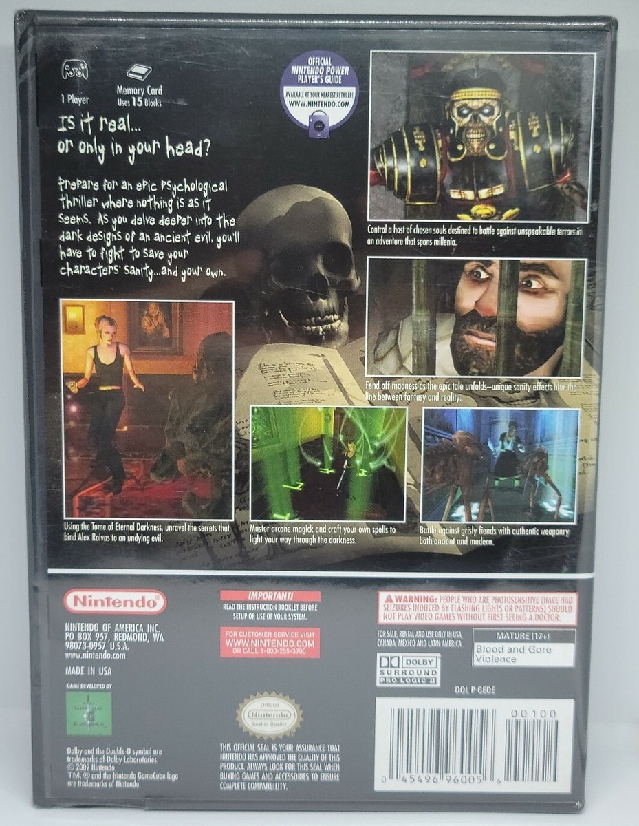 Eternal Darkness Sanity's Requiem Nintendo GameCube Brand