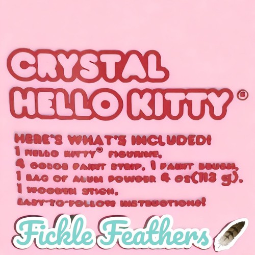 Hello Kitty GROW & PAINT Your Own Crystal Set Sanrio Gift NEW - Picture 8 of 13