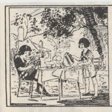 1927 Aunt Molly's Talking Doll Print Ad 1920s Find 5 Doll Faces Gift Dolly May