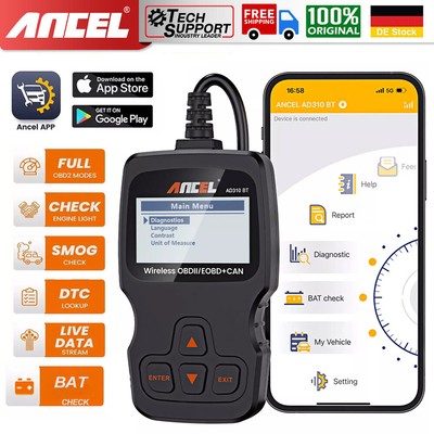 Profi KFZ Diagnosegerät OBD2 Bluetooth Fehler Auslesegerät KFZ Scanner Codeleser