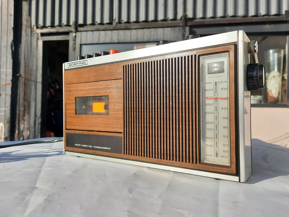 RARITÄT Körting RADIO CASSET, TONBANDGERÄTTransistorradio, N RECORDER,6W, DEFEKT - Bild 2 von 4