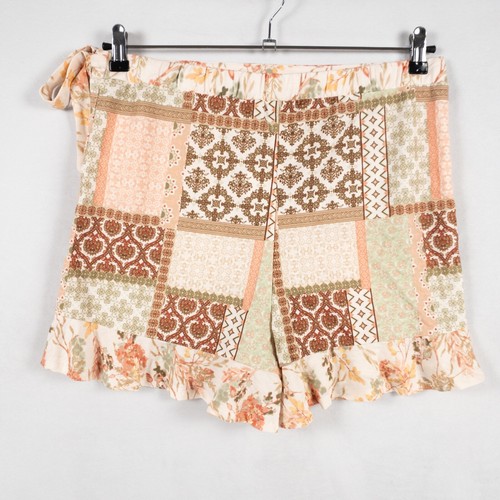 Pantalones Cortos Cato Pequeños Multicolor Primavera Flor Pull On Volantes Dobladillo Envoltura Detalle Frontal - Imagen 3 de 8