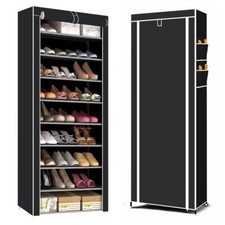 27 PAIRS 10 TIER DUSTPROOF SHOES CABINET STORAGE ORGANISER SHOE RACK STAND HOLDS
