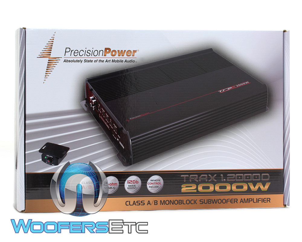 PRECISION POWER TRAX1.2000D MONOBLOCK 2000W SUBWOOFERS SPEAKERS 2