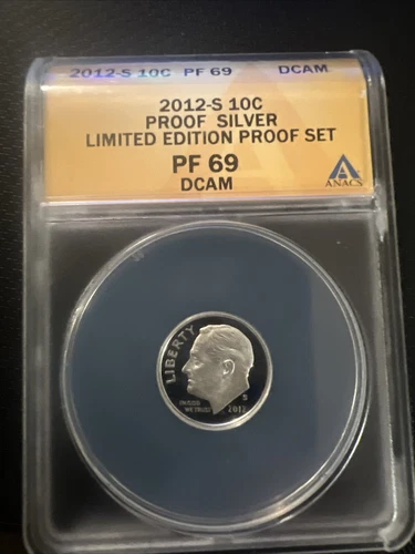 2012 S Roosevelt Proof Silver Dime Limited Edition Proof Set Pf69 Dcam