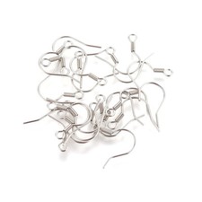 1000pcs 316 Stainless Steel Earring Hook French Ear Wire 18x18mm Jewelry Finding