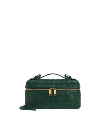 BOTTEGA VENETA Bang Bang $3200 Emerald Green Intrecciato Leather