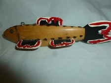 6 Inch Wood Weighted Unsigned William Flanagan Ice Spearing Decoy  Lot D-992
