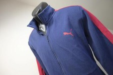 Puma Track Jogger Jacket Long Sleeve Athletic Full Zip Blue Mens Sz Large