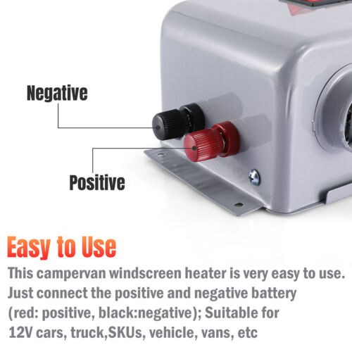 12V 600W Portable Electric Car Heater Heating Fan Defogger Defroster Demister - Picture 17 of 38