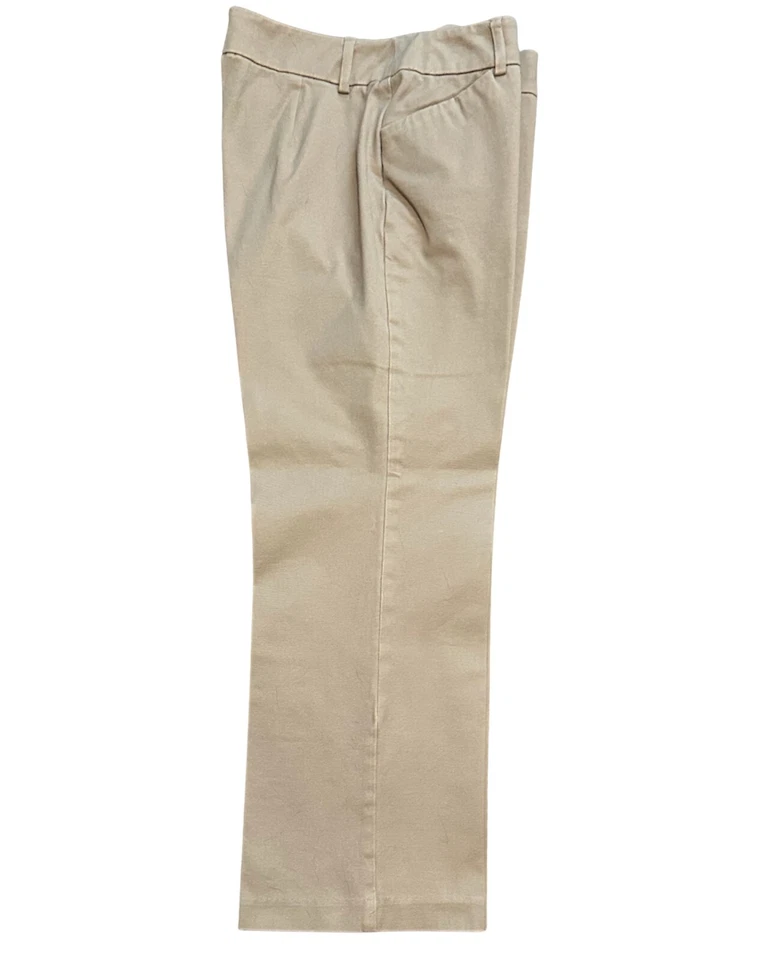 Pantalones para mujer Westbound Petites caqui elásticos pierna recta talla 4P Foto 2 de 4