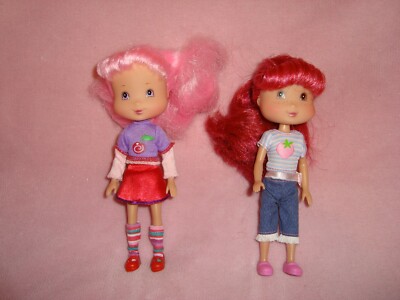 スラキュア 2006 Playmates Strawberry Shortcake & Crepe Suzette Doll Lot 6.5