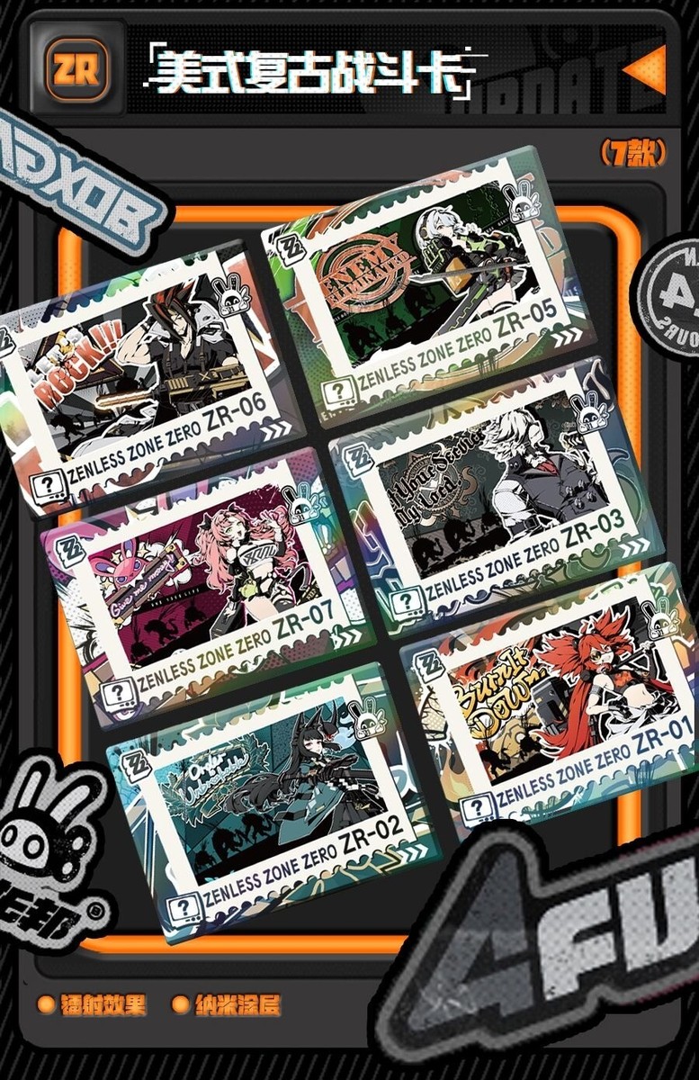 Zenless Zone Zero Game Anime Collection Trading Cards