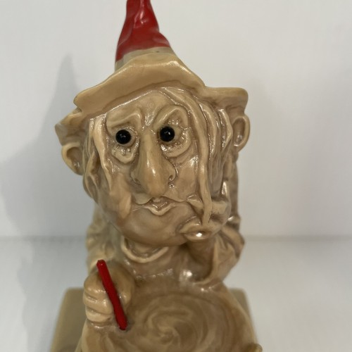 Russ Berrie Witch Stirring Pot Figurine 5” “World’s Best Cook” Vintage - Picture 3 of 11