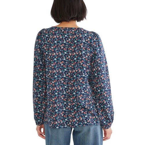 Lucky Brand Women's Square Neck Top, Navy/Red/White, Size S - Picture 5 of 5