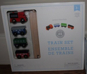 pottery barn wooden train set