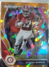 Jaylen Waddle Orange Cracked Ice Refractor/ Silver Crusade 