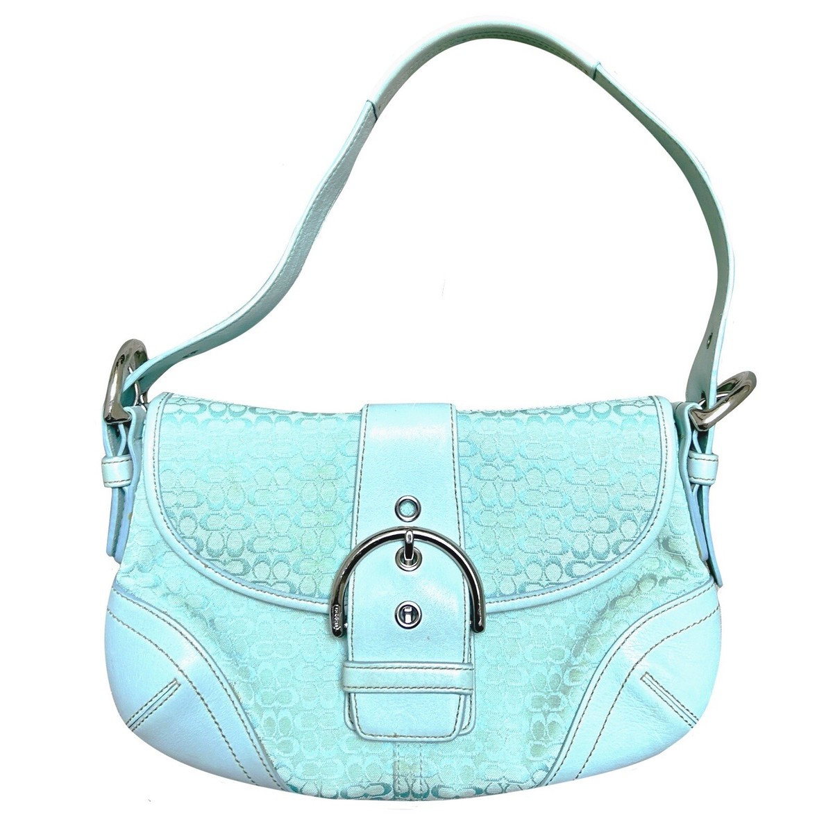 A0726-F06818 Tiffany Blue Coach Soho Signature Canvas Leather