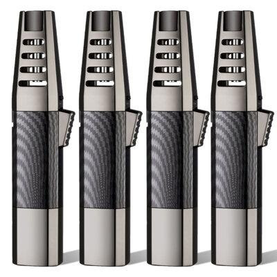 #ad Refillable Butane Torch Lighter Adjustable Cigar Gas Lighter 3 Jet Flame Lighter $26.98