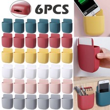 6pcs Wall Mounted Smart TV Remote Control Holder Home Offices Organiser Case