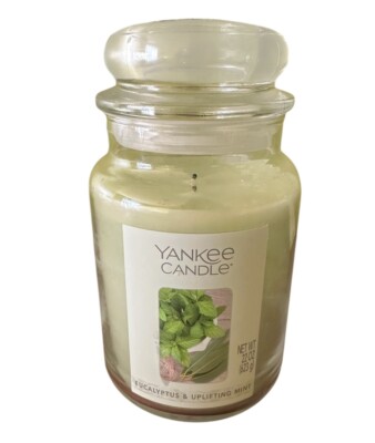 Yankee Candle Eucalyptus And Mint Large Jar 22oz Lit