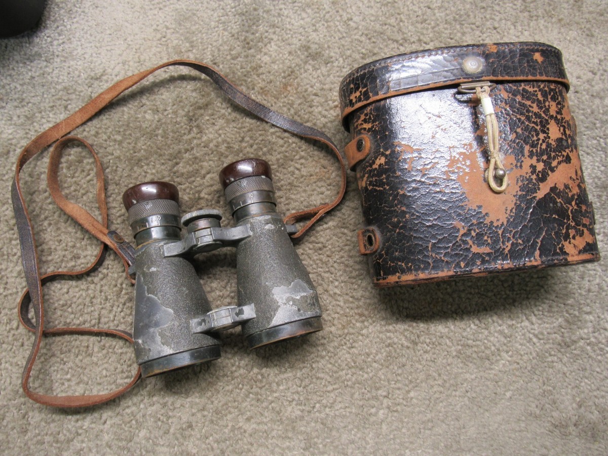 Imperial German WW1 Binoculars Fernglas 08 Emil Busch A G Rathenow