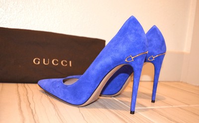 gucci blue heels