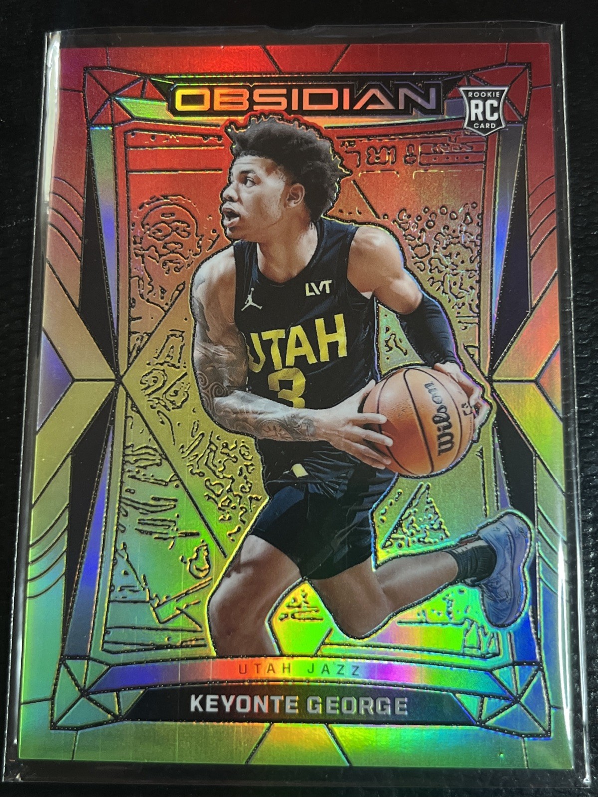2023 Panini Obsidian Electric Etch Reggae Flood 41/75 Keyonte George Rookie RC