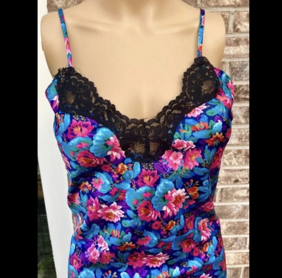 De colección 1991 Floral Psicodélico Hada Neón Slip Pequeño Foto 4 de 4