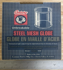 Century Steel Mesh Replacement Globe 8940 Unbreakable Propane Lantern Coleman Century Steel Mesh Replacement Globe 8940 Unbreakable Propane Lantern Coleman