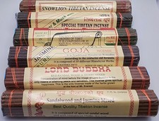 Tibetan Incense Bundle, by Chandra Devi-6 packs:Jasmine & Sandalwood, Natural,
