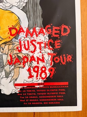 Metallica Damaged Justice 1989 Japan Tour Promo Poster from CBS