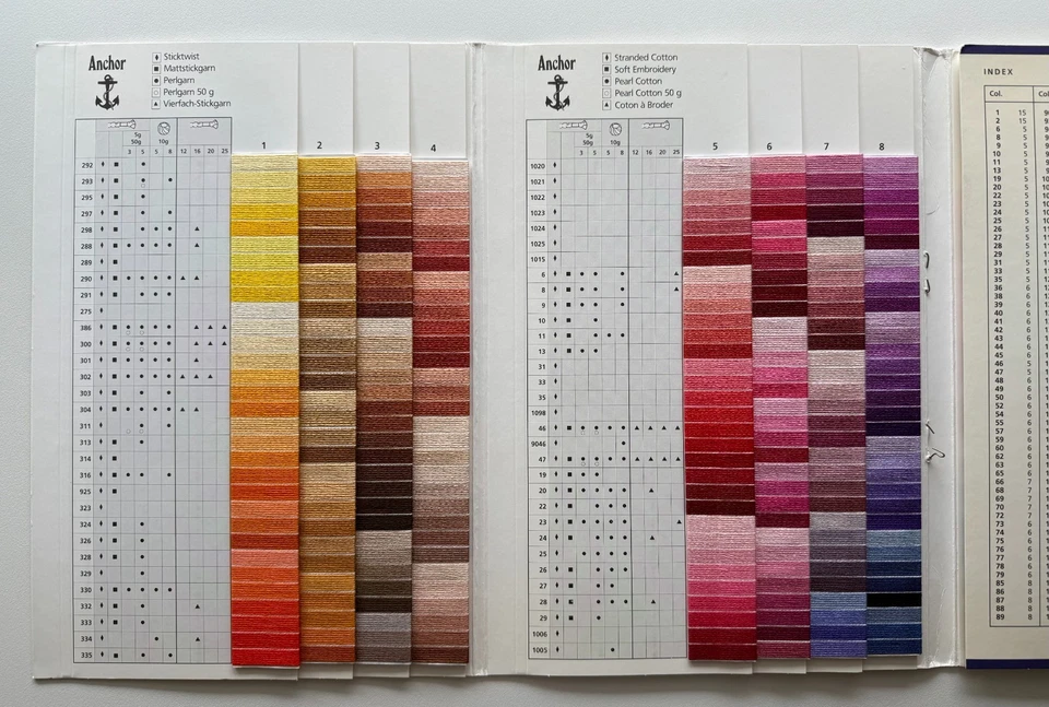 Anchor Embroidery Threads Colour Card Needlework Cross Cross Stitch - Image 2 of 4