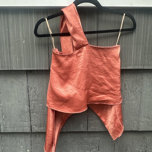 Nanushka Silky Peach Twist Front Top Size S $320 Retail Price - 75% OFF!!! - Picture 2 of 12