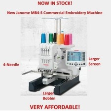 Janome MB-4S Commercial 4 Needle Embroidery Machine New With Bonus and Warranty