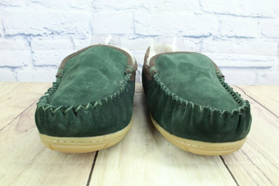 Zapatillas venecianas LL Bean para hombre verdes malvadas buenas forradas de piel de oveja talla 11 Foto 4 de 4