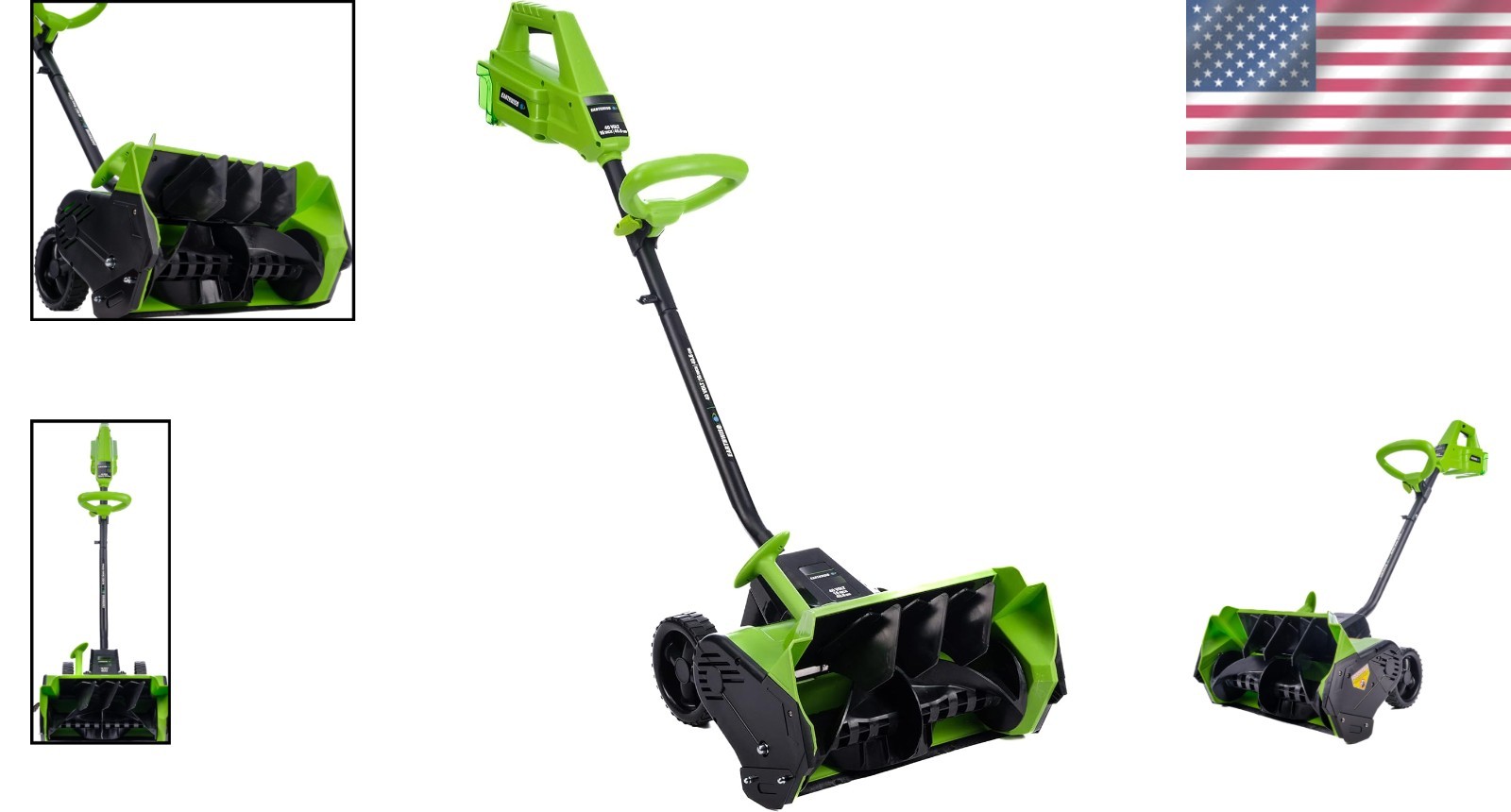 Electric Snow Shovel, 40V Battery, 16-Inch Width, 300lbs/Min