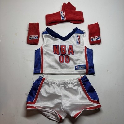 Vintage NBA Build A Bear Outfit Set Jersey Shorts Headband Wristbands 00 Plush