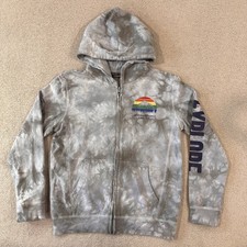 Eddie Bauer Kids Full Zip Hooded Sweatshirt Gray Tie Dye Explore Youth M 10/12