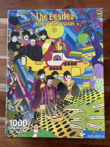 Beatles Puzzle Yellow Submarine 1000 Teile 20" x 27" Neu versiegelt Wassermann