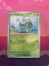 Pokemon Card Bulbasaur Scarlet & Violet 151 COSTCO Cosmo Holo Reverse 001/165 NM
