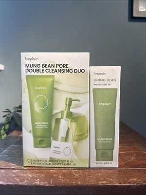 BEPLAIN, Mung Bean Set: Cleansing Foam - Cleansing Oil - Milk Peeling Gel
