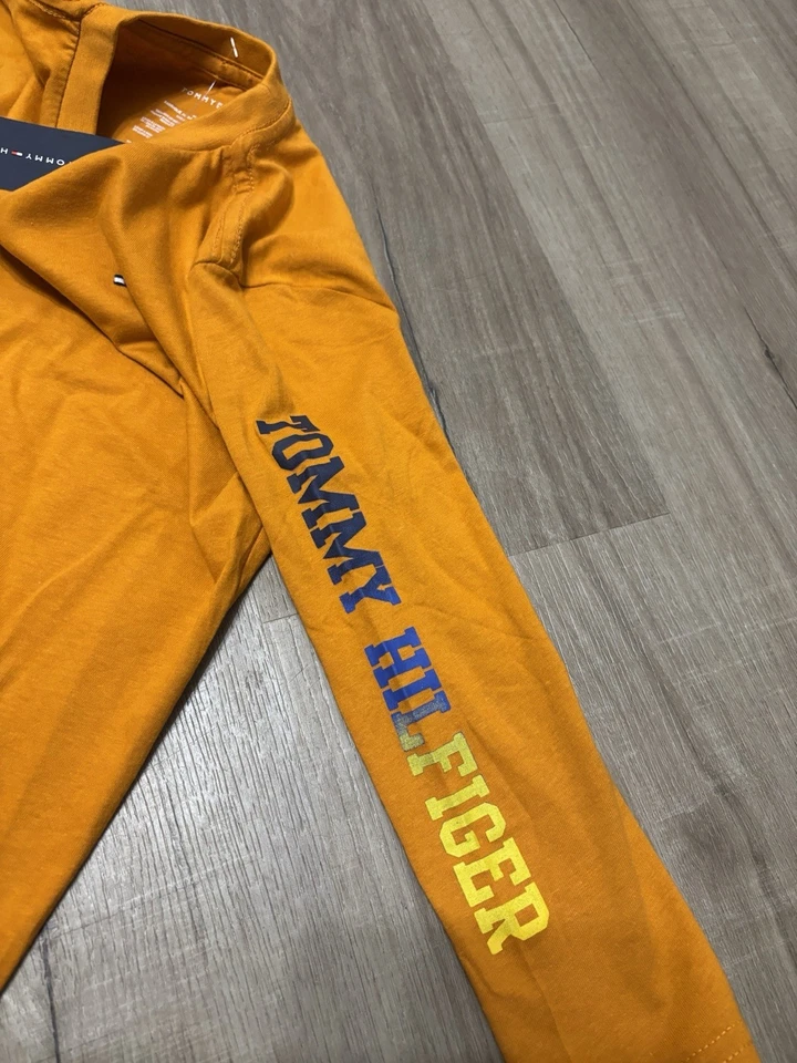 Tommy Hilfiger Niños Talla 4T Manga Larga Naranja Camiseta Manga Gráfico Foto 4 de 4