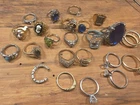 VTG Costume Jewelry Lot RINGS Junk Crafts