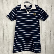 Vintage Needle & Threads Short Sleeve Striped Nautical Boat Money Shirt Dress