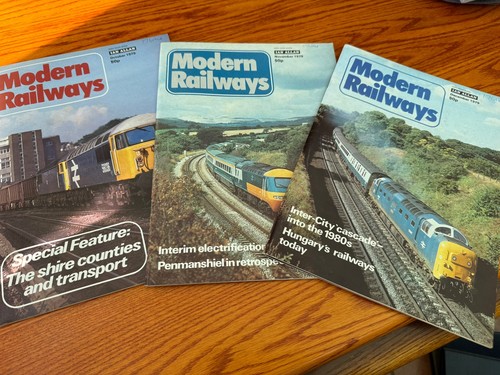 Modern Railways Magazine issues October, November and December 1979.