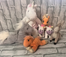 Plush Unicorn Horse Toy Lot   7 Colorful Stuffed Animals 3  12"   Soft, Snuggly