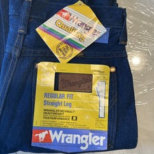 Vintage NWT Wrangler No-Fault Jeans 30 L Regular Straight Ideal Zip Cotton USA