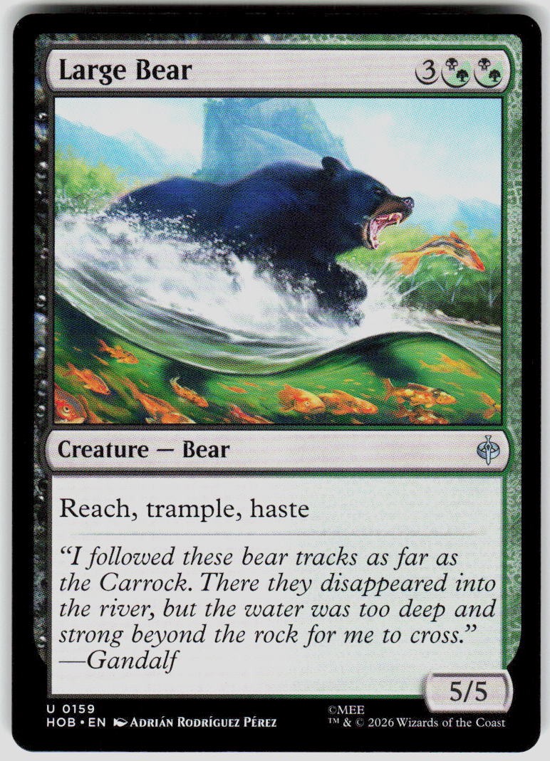 Large Bear 159 The Hobbit Magic the Gathering