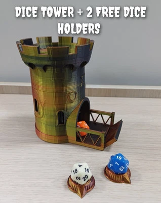 Dice Tower 3D Printed Dungeons & Dragons, Pathfinder, RPG- DnD & Tabletop Games